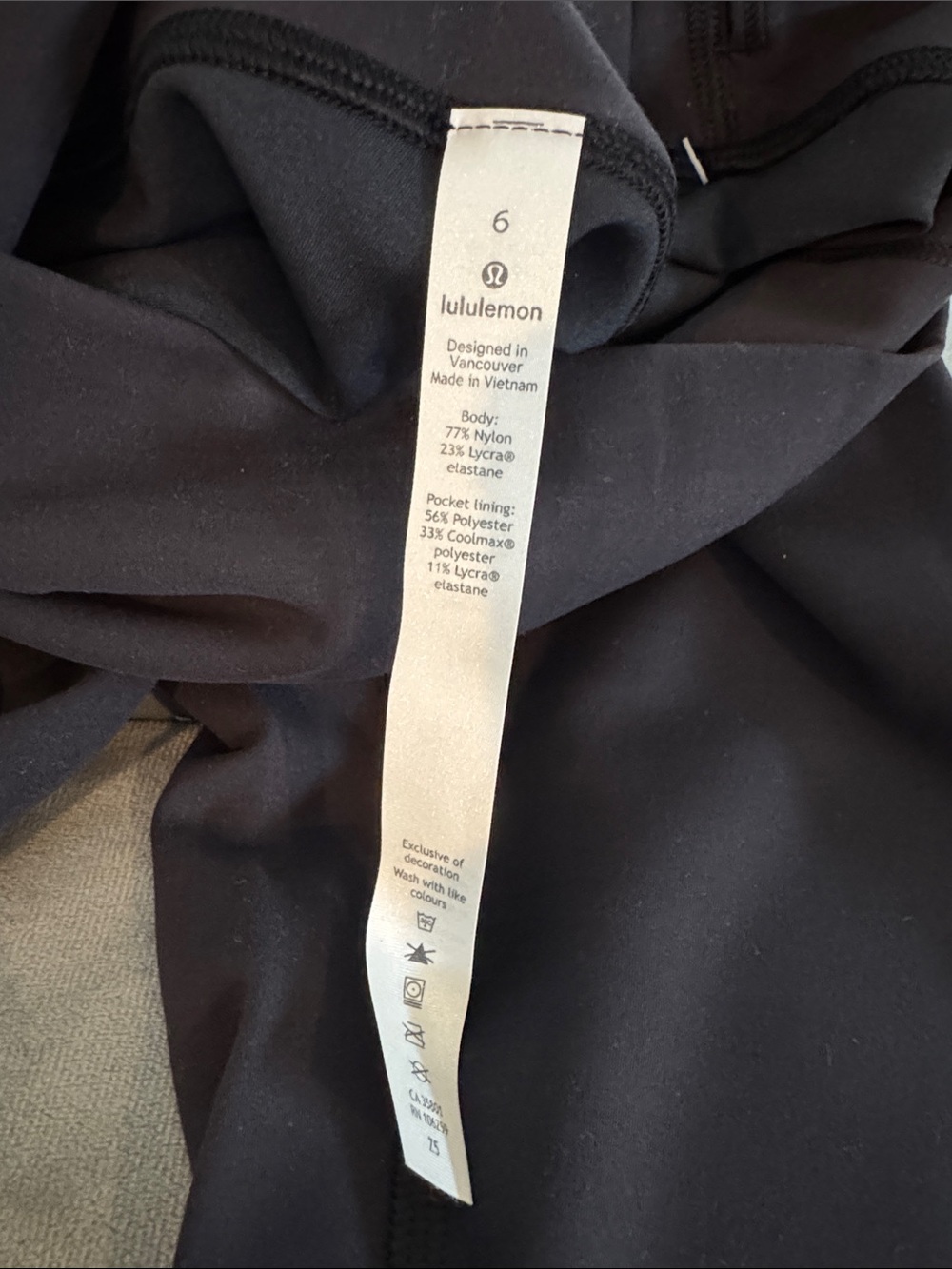 Lululemon Wunder Train HR Crop 21”inseam Black 6 - Picture 7 of 8